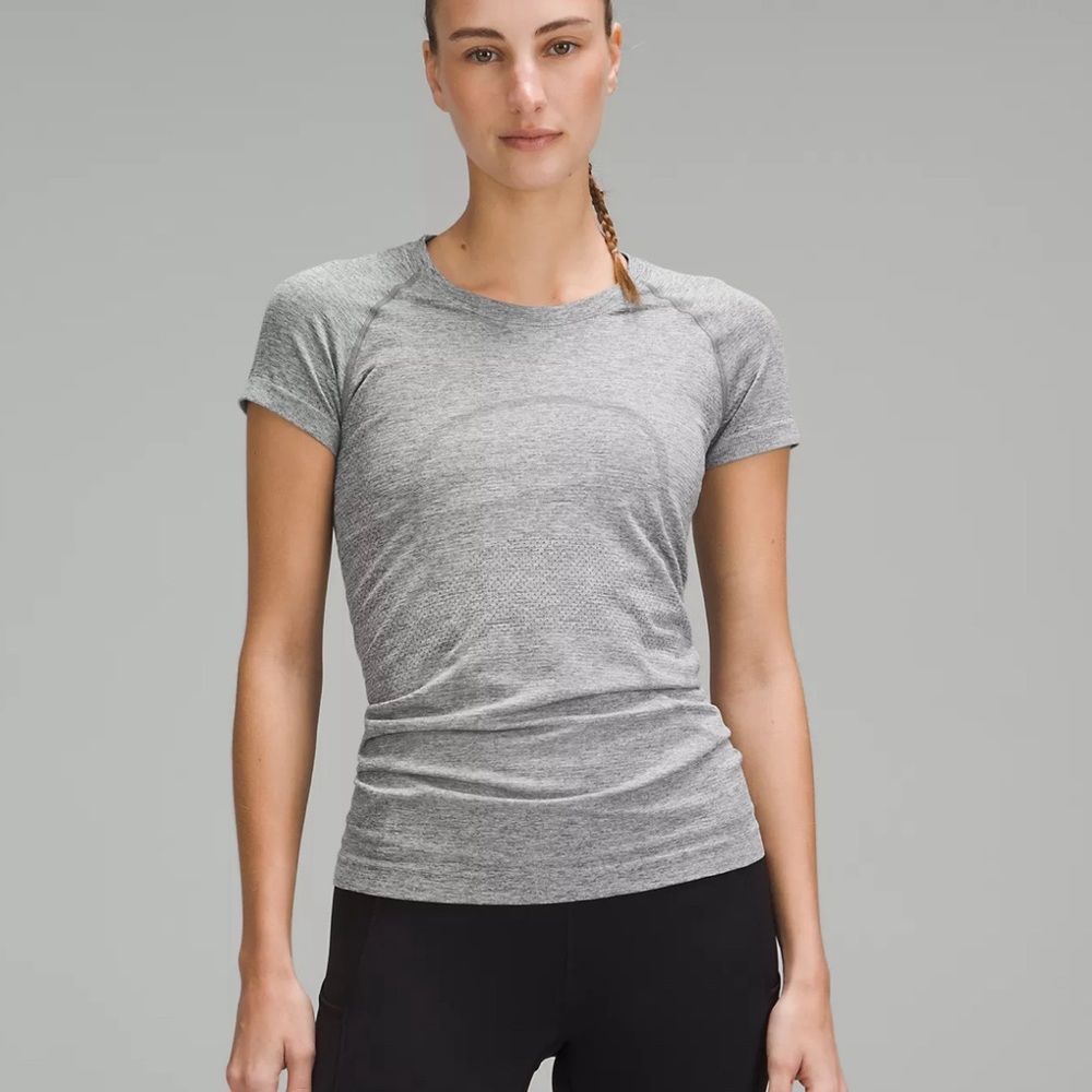 Lululemon Swiftly Tech Short-Sleeve Shirt 2.0 - Slate/White